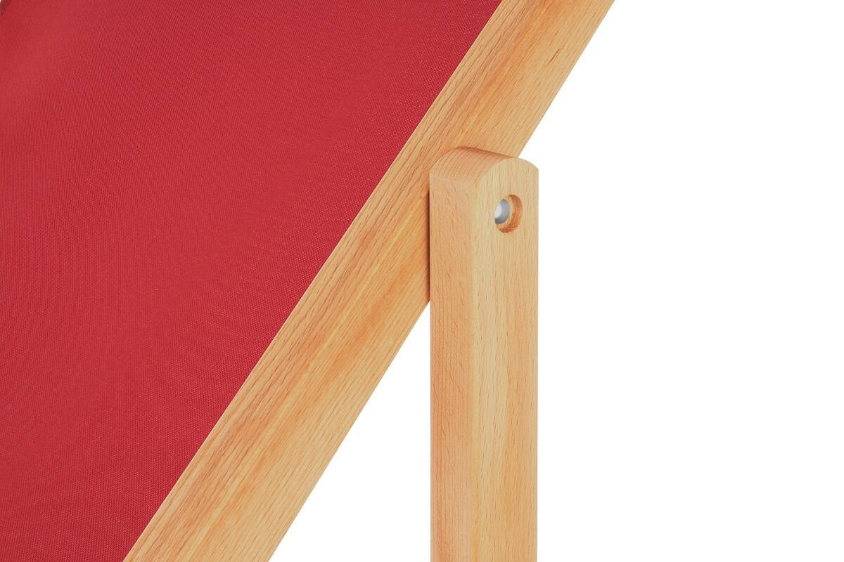 Wooden beach chair without fabric
Impregnated with colorless oil, mounted plastic anti-folding protection, 2 fabric mounting inserts
Size: 120,5 x 57 x 3,2 cm - Size deviation +/- 5%