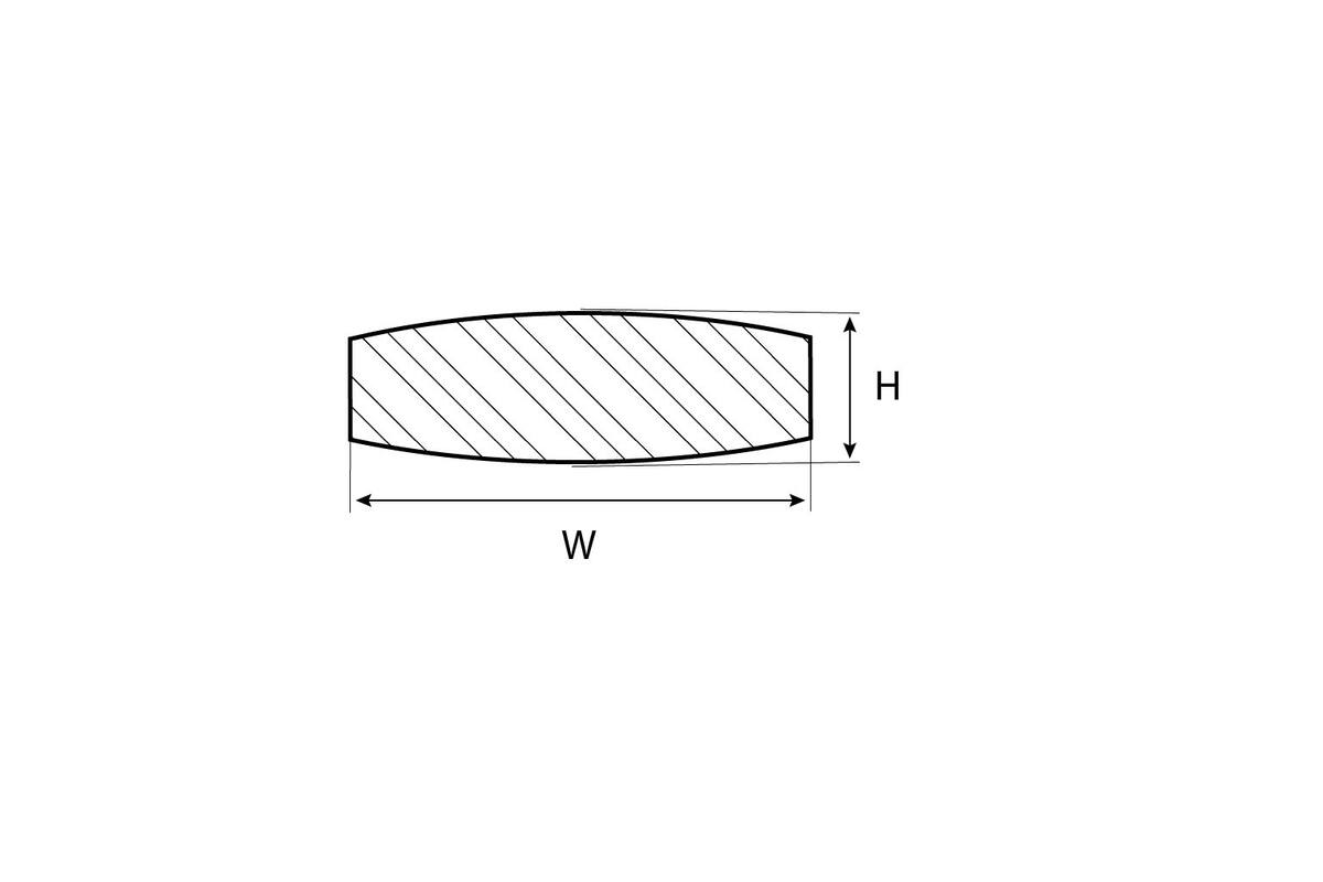 Flat profile A/2070, 13,8 x 2,9 mm
(PVC, transparent), 200 m/roll