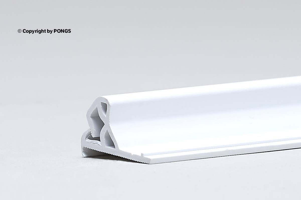 098003 DESCOR AM clamping profile
extruded PVC with flexible inner lip
Length: 200 cm/piece
Colour: Black
Height: 30 mm
Width: 15 mm