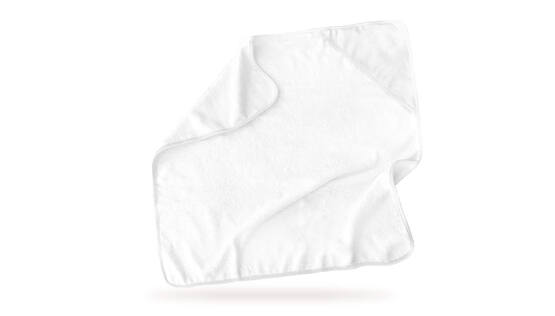 Baby Towel with Hoodie - 80 x 80 cm
100% microfiber recycled polyester / 100% cotton
 For subli transfer
 +/- 340 g/m2