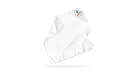 Baby Towel with Hoodie - 80 x 80 cm
100% microfiber recycled polyester / 100% cotton
 For subli transfer
 +/- 340 g/m2