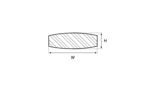 Flat profile A/2070, 13,8 x 2,9 mm
(PVC, transparent), 200 m/roll