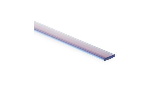 Flat PVC profile A2070-SA, 13,8 x 2,9 mm - self-adhesive
14x3 mm - Transparent Blue
±50 m/box