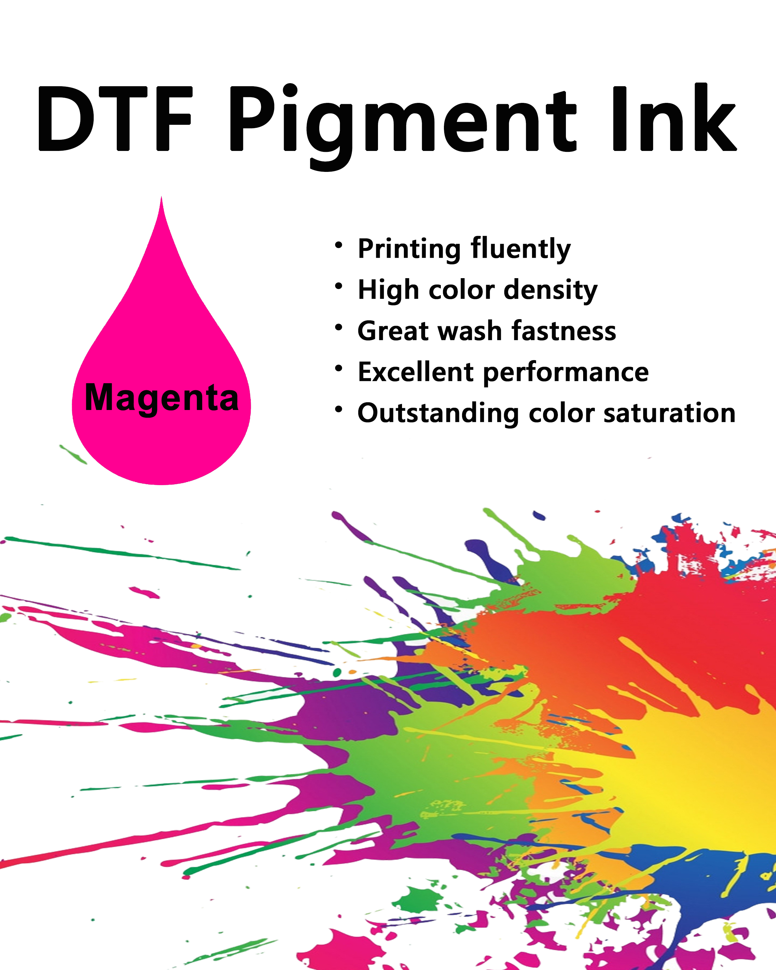 DTF Pigment Ink [water based] - MAGENTA
1 liter/bottle