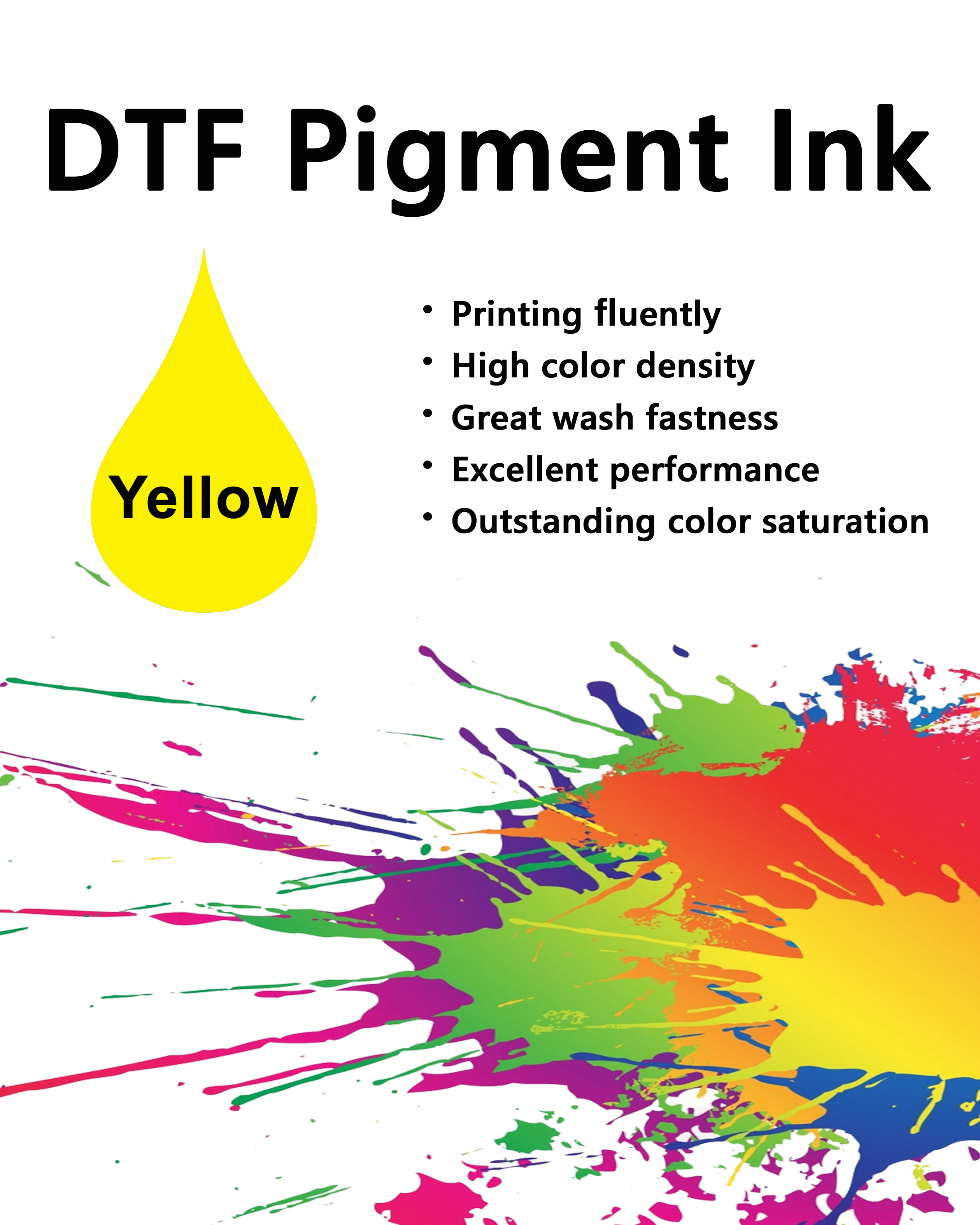 DTF Pigment Ink [water based] - YELLOW
1 liter/bottle