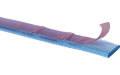 Flat PVC profile A2070-SA, 13,8 x 2,9 mm - self-adhesive
14x3 mm - Transparent Blue
±50 m/box
