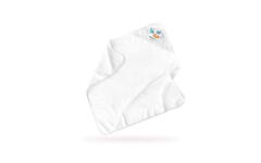 Baby Towel with Hoodie - 80 x 80 cm
100% microfiber recycled polyester / 100% cotton
 For subli transfer
 +/- 340 g/m2