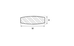 Flat profile A/2070, 13,8 x 2,9 mm
(PVC, transparent), 200 m/roll